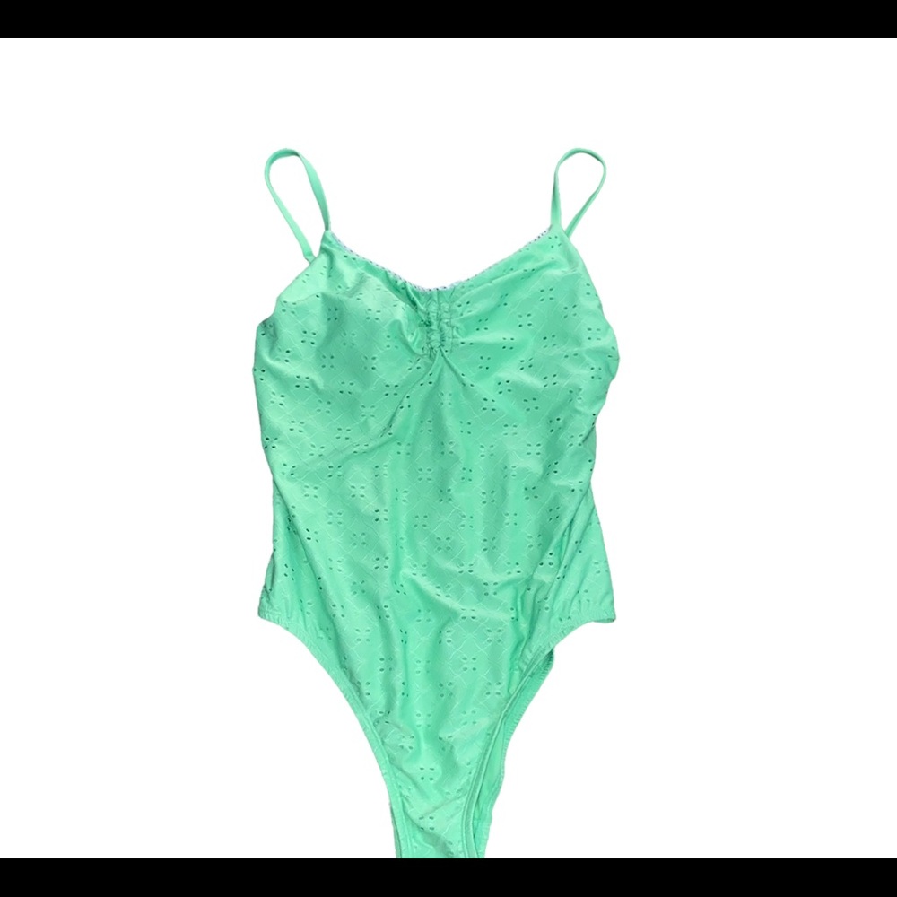 NWOT Time & Tru Green One Piece Swimsuit